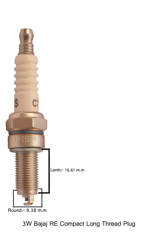 Spark Plug (Short-Thread) 3W Bajaj RE-175/205cc